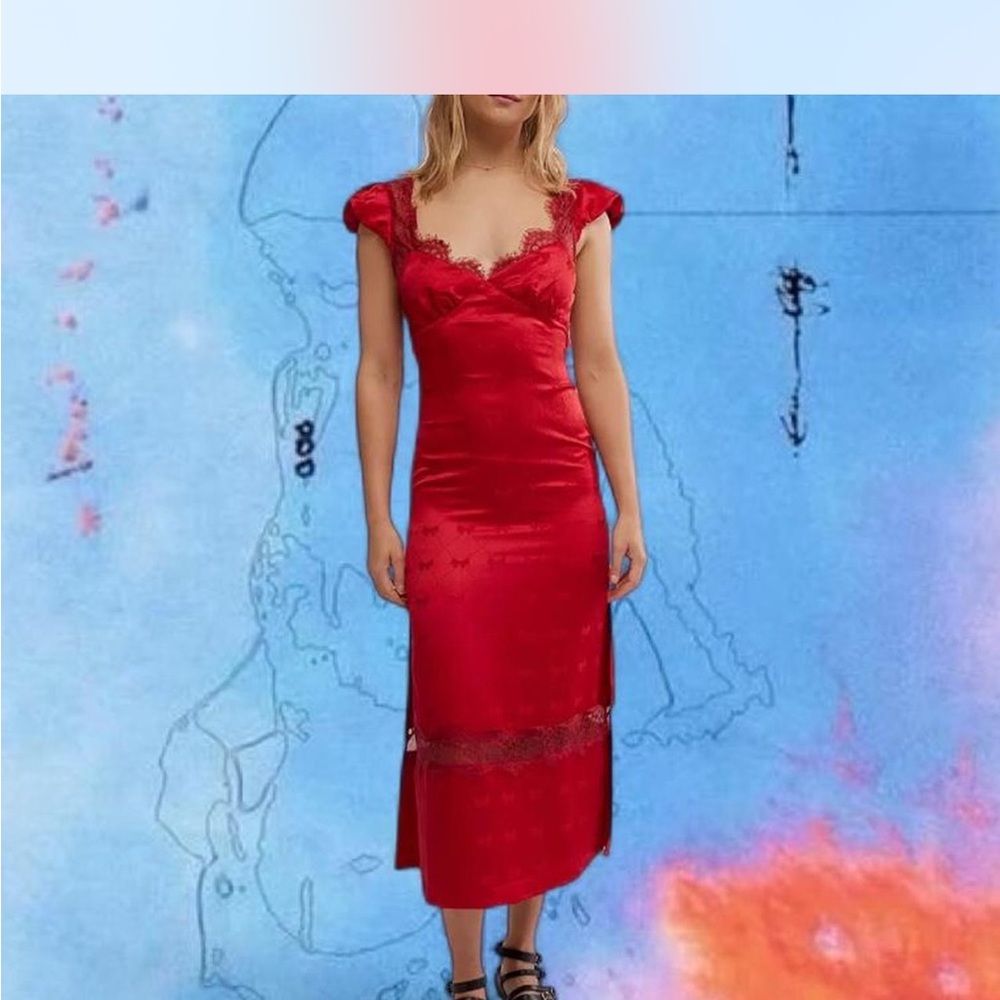Free people Foolish Heart Midi Dress